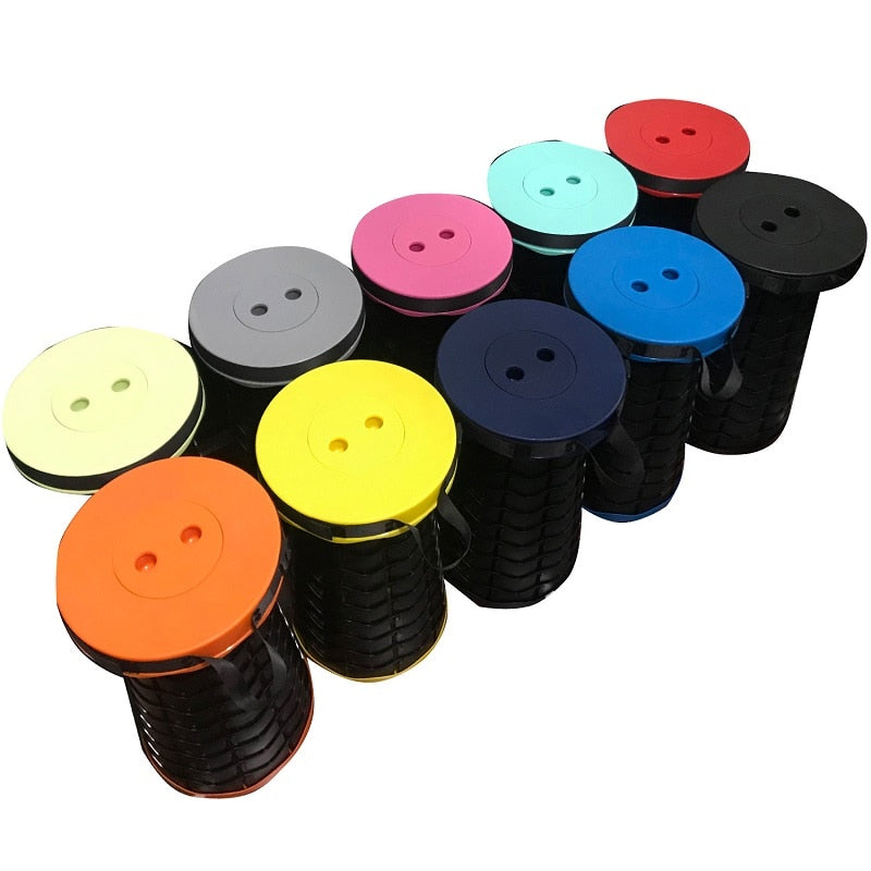 Portable Folding Seat Cushion Retractable Plastic Outdoor Telescopic Chair