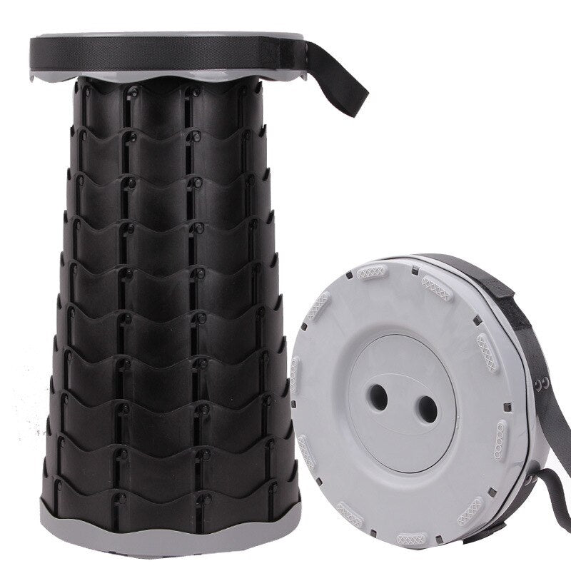 Portable Folding Seat Cushion Retractable Plastic Outdoor Telescopic Chair