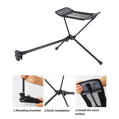 Outdoor Folding Chair Footrest Recliner Lazy Retractable Leg Chair
