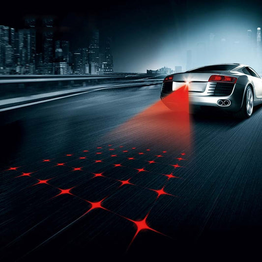 Car Laser Tail Fog Light Auto Brake Lamp Rearing Warning Light Anti Collision