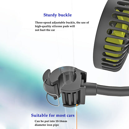 Car Fan Universal USB Cooling Fan 3-Speed 360-Degree Free Adjustable