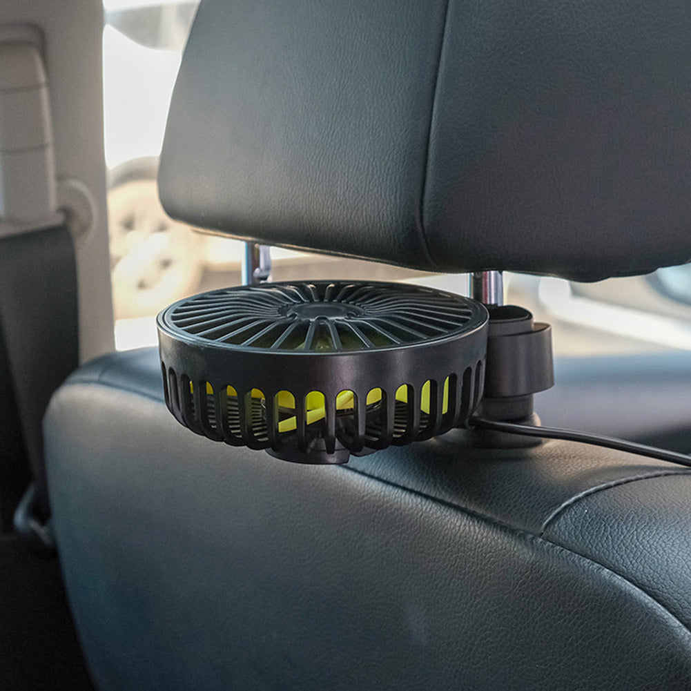 Universal Car Fan Car Back Seat Headrest 3 Speeds 5V USB Air Cooling Fan