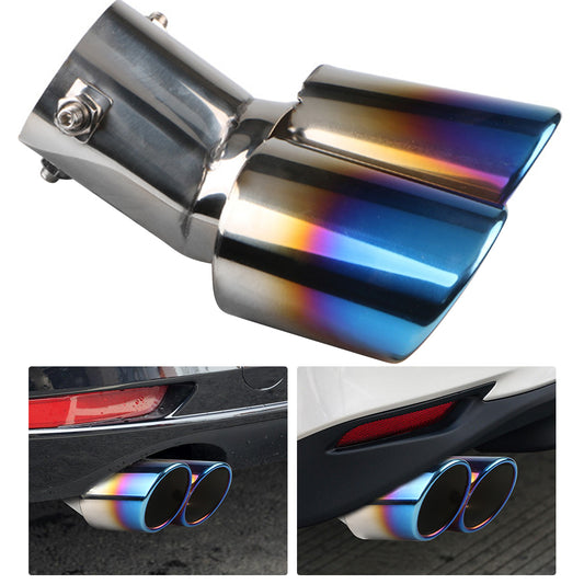 Car Exhaust Tip Burnt Blue Stainless Universal Auto Muffler Silencer Tools