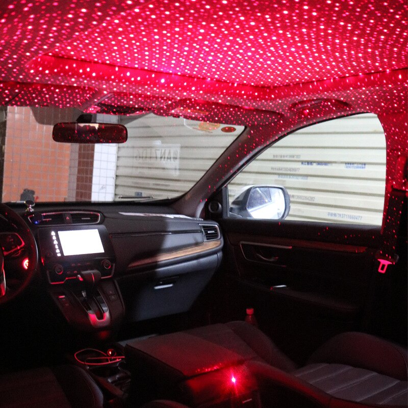 LED Laser Atmosphere Ambient Projector Lights USB Auto Decoration
