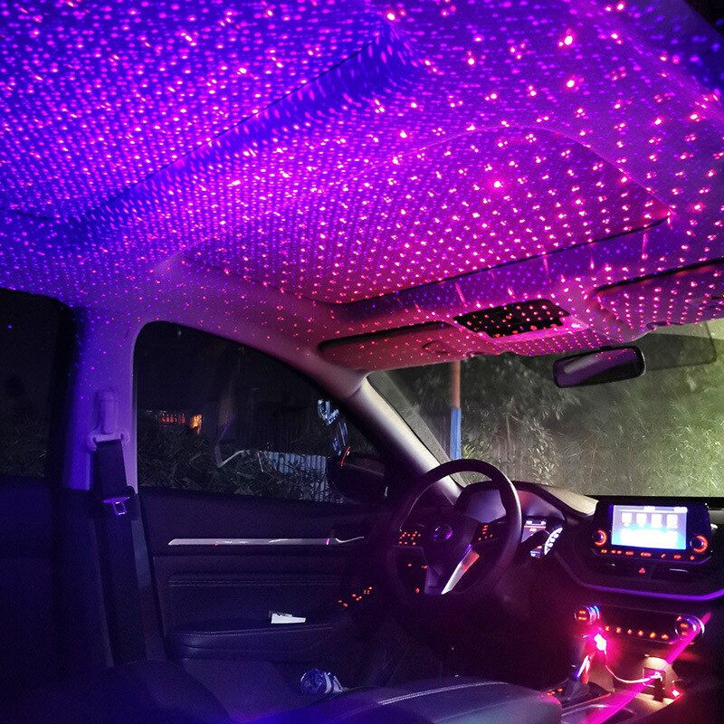 LED Laser Atmosphere Ambient Projector Lights USB Auto Decoration