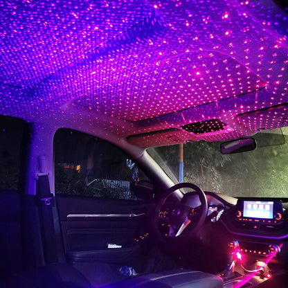 LED Laser Atmosphere Ambient Projector Lights USB Auto Decoration