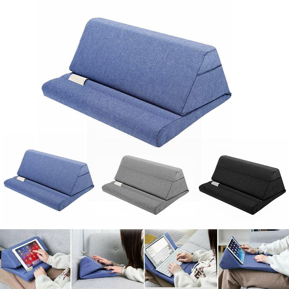 Tablet PC Stand Holder Computer Cushion Linen Cotton Lightweight Storage