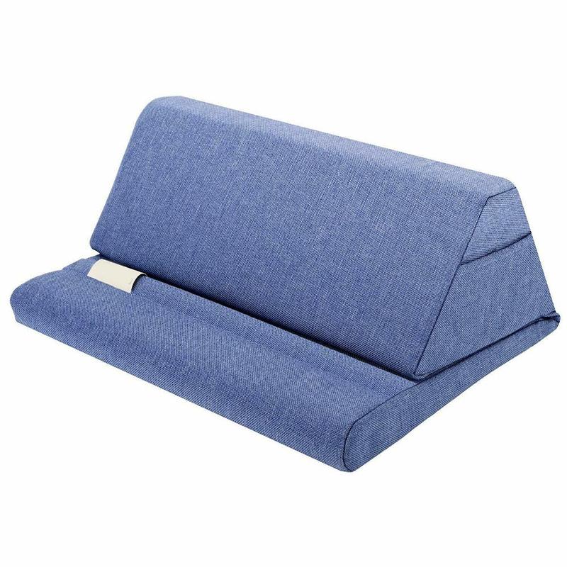 Tablet PC Stand Holder Computer Cushion Linen Cotton Lightweight Storage