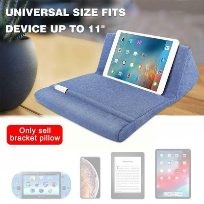 Tablet PC Stand Holder Computer Cushion Linen Cotton Lightweight Storage