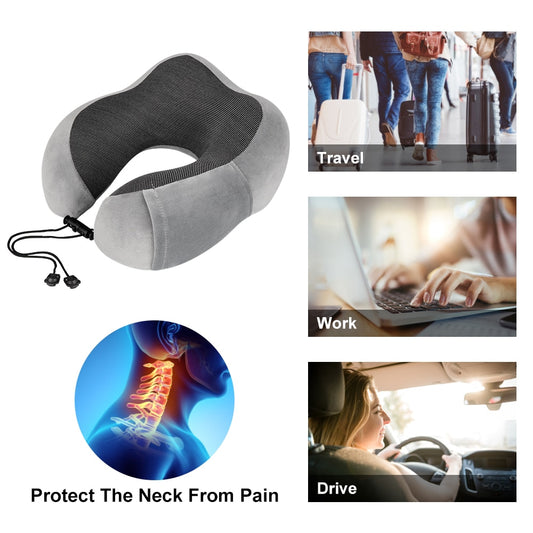 Car Pillow U-Shape Soft Slow Rebound Cervical Healthcare Travel Neck