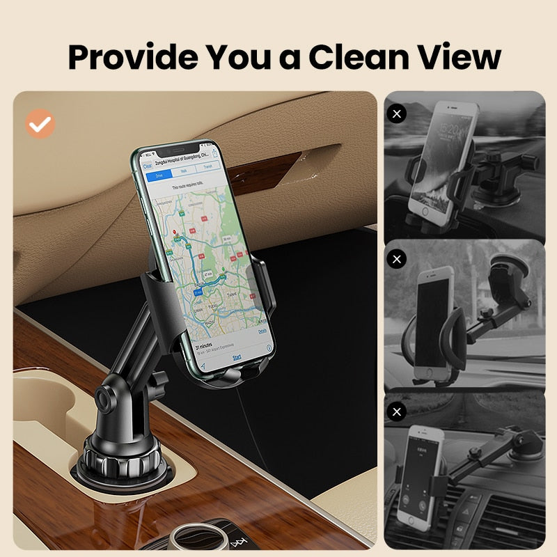 Car Cup Phone Mount Holder Support