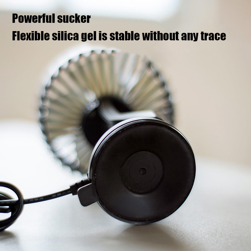USB Car Fan Windshield Desk 360 All-Round Adjustable Cooler