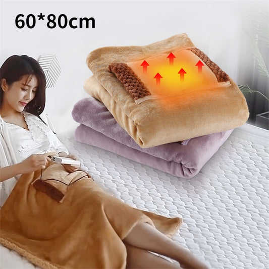 USB Electric Heating Blanket Portable Winter Warm Soft Thicker Cushion