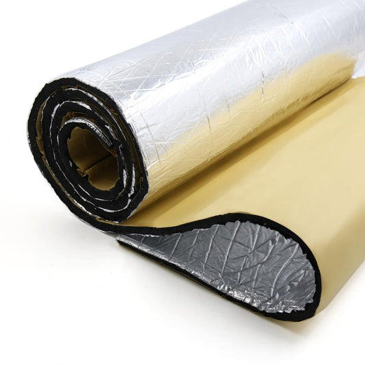 Car Auto Fender Heat Sound Deadener Insulation Mat Cover Thick Aluminum Fiber Muffler 10mm