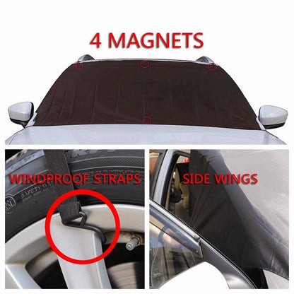 Car Windscreen Universal Magnetic HalfCover Sun Snow Ice Frost Wind Protector