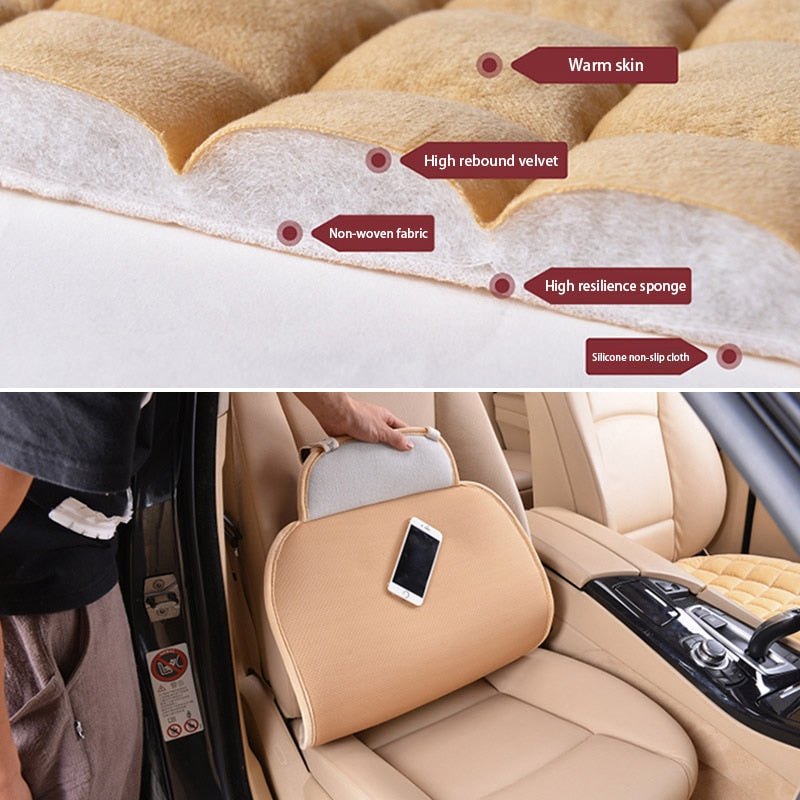 Car Seat Universal Breathable Soft  Plush Pads Chair Full Mats