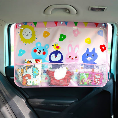 Car Side Window Sunshade Universal Adjustable Curtain
