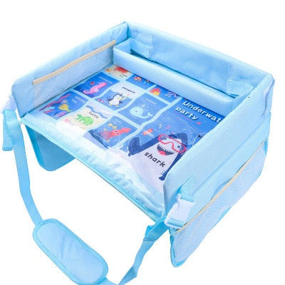 Car Cartoon Baby Fence Seat Upgraded Multifunction Tray Table With Belt