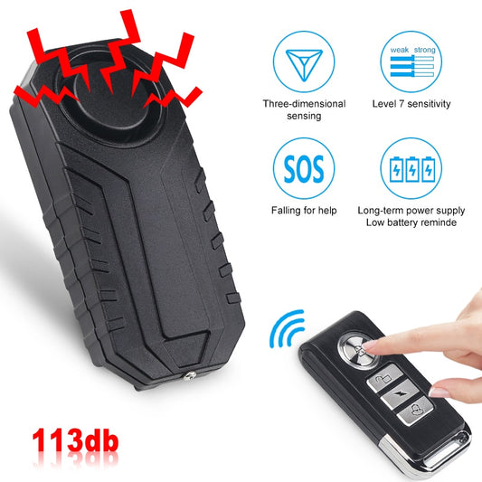 Anti-Theft Alarm Wireless Remote Control Motorcycle Bicycle Security Alarm