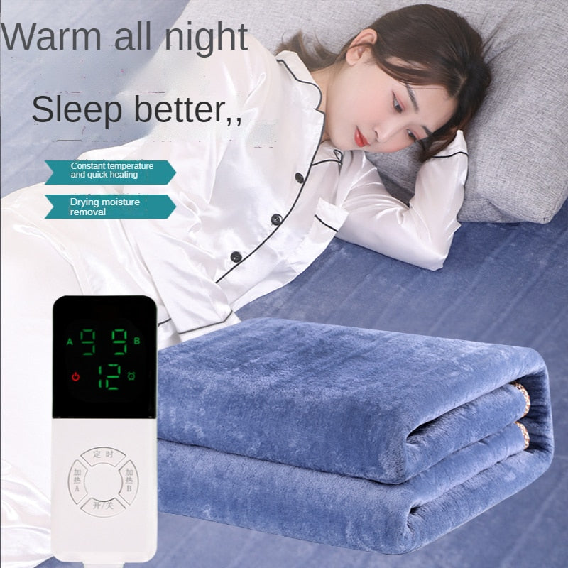 Winter Flannel Electric Blanket Thicker Heater Warmer Blanket Cushion