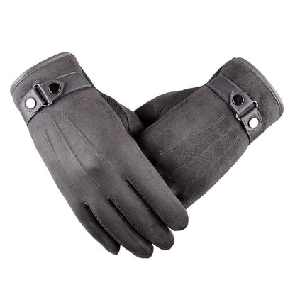 Motorcycle Driving Gloves Winter Warm Anti-Slip Feel Screen Finger Gloves