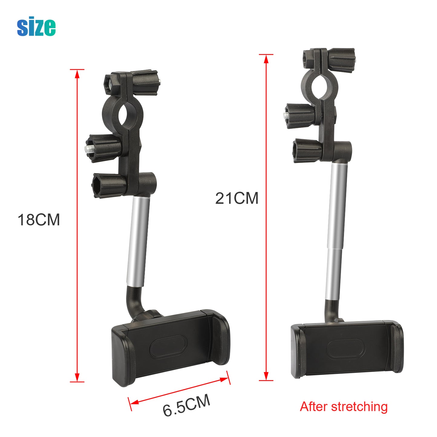 Car Rearview Mirror Mount Phone Holder 360° Rotation Universal for Smartphone