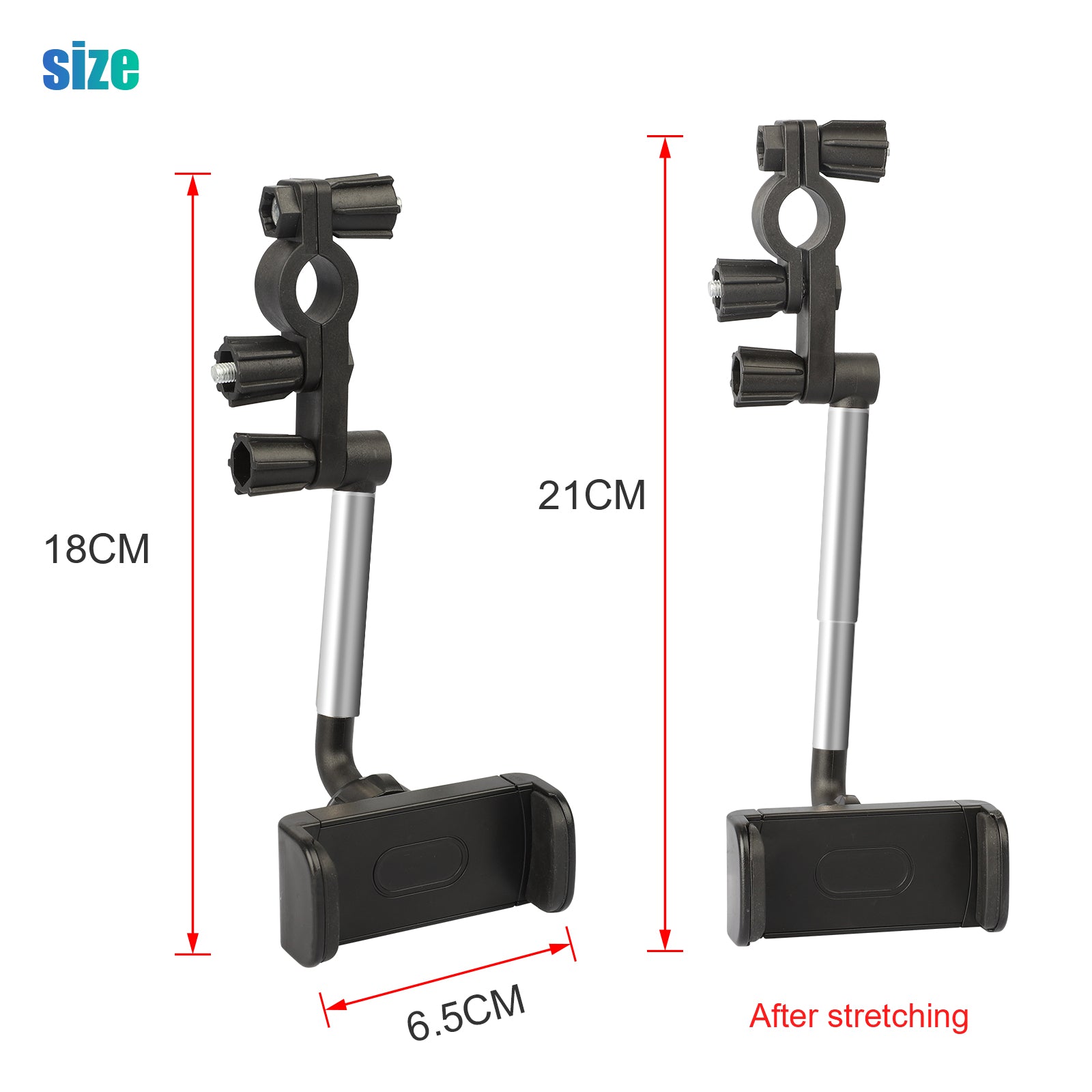 Car Rearview Mirror Mount Phone Holder 360° Rotation Universal for Smartphone