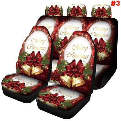Car Christmas Seat Cushion Cover Protector Universal Fit 7 Pcs