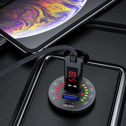 Dual USB Car Charger Socket Port Fast Charging 12-24V