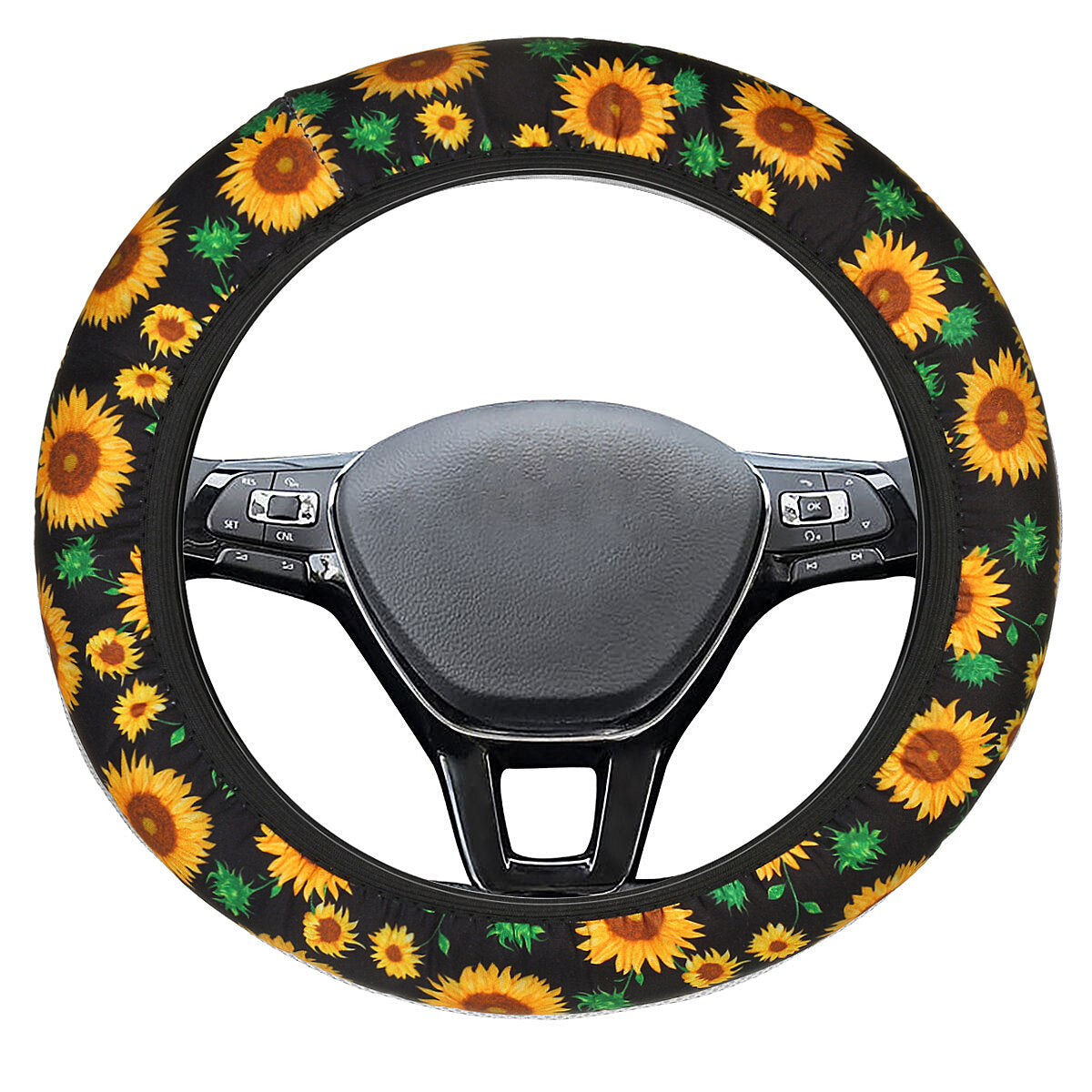 Car Steering Wheel Cover Protector Anti Slip Suede Universal Protector