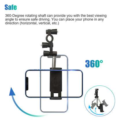 Car Rearview Mirror Mount Phone Holder 360° Rotation Universal for Smartphone