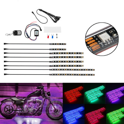 Car Motorcycle Strip  LED Remote Under Glow  Multi Color Light