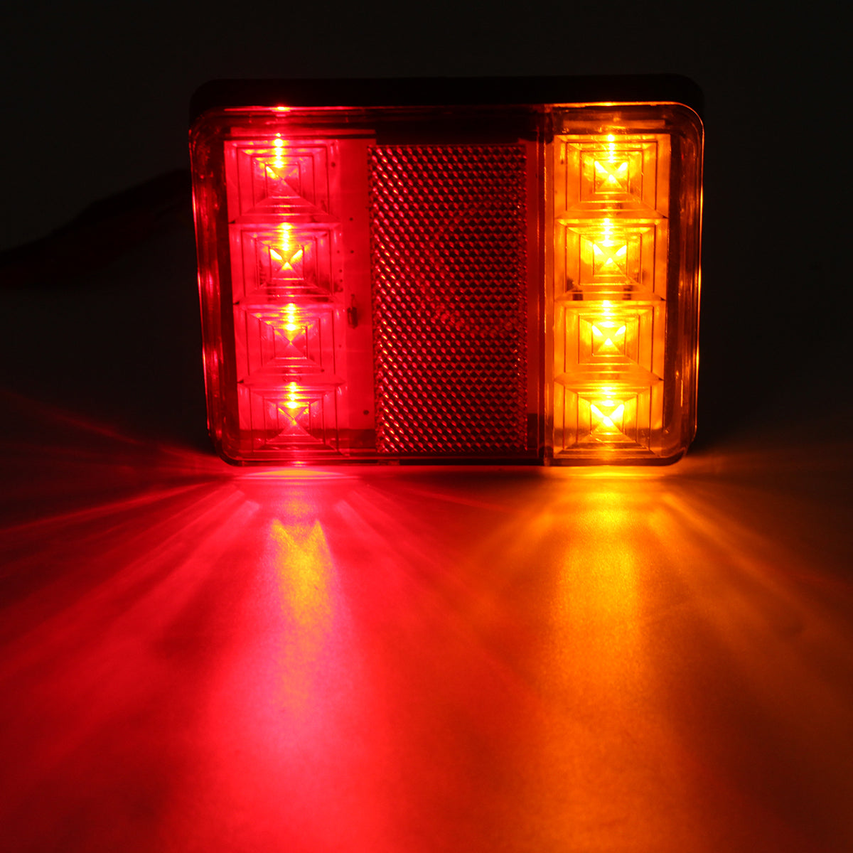 Car Truck LED Rear Tail Brake Lights Warning Turn Signal Lamp 12V 8 LED 2PCS