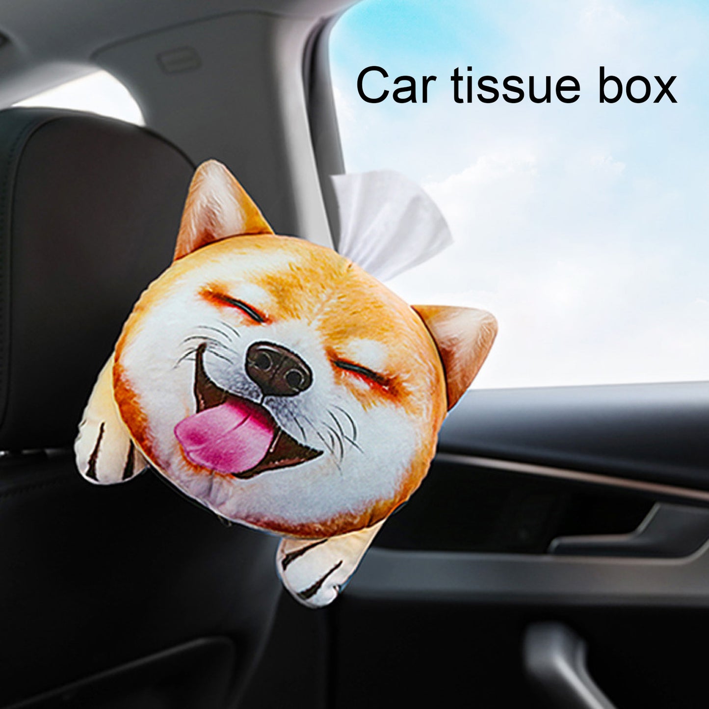 Car Tissue Box Animal Napkin Case Hanging Storage Organizer