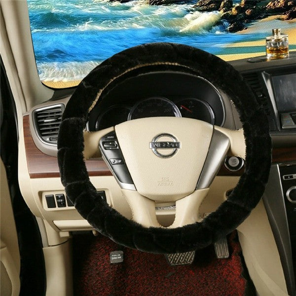 Car Steering Wheel Cover Interior Grip Plush Universal Protector