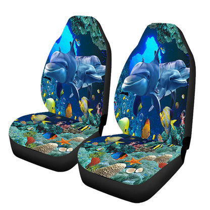 Car Seat Dolphin Universal Printed Cover Cushion