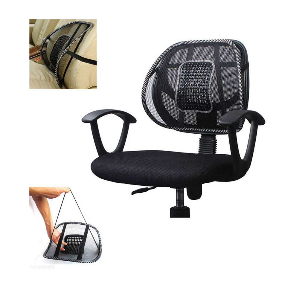 Car Seat Chair Cushion Cool Mesh Lumbar Back Brace Support
