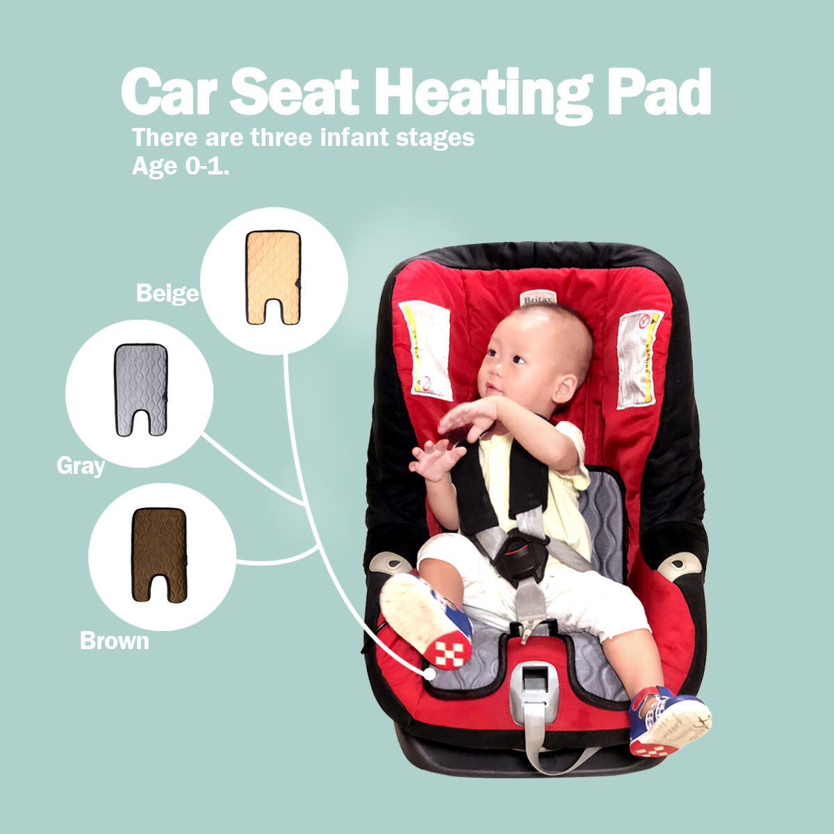 Car Baby Heated 12V Seat Cushion Warmer Winter Cover