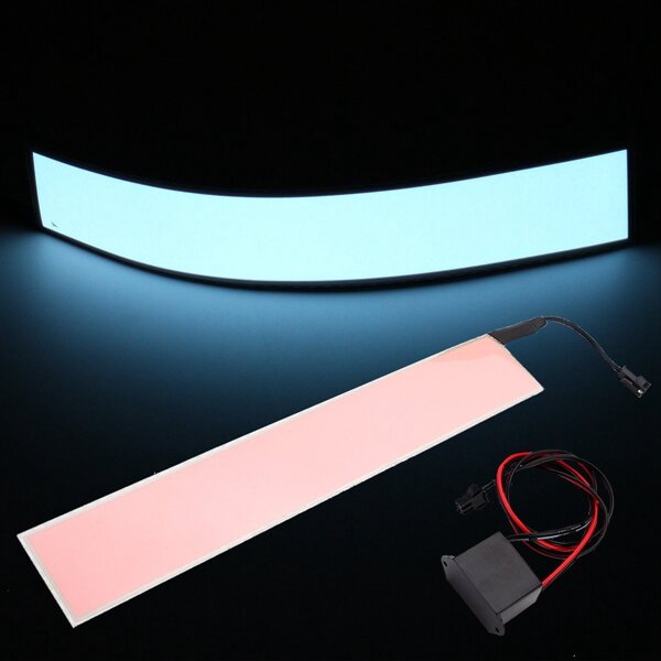 Flexible Electroluminescent Tape Panel Light Decorations 12x2 Inch