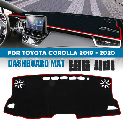 Car Arc Wrapped Tightly Black Dash Board Mat For Toyota Corolla Decor
