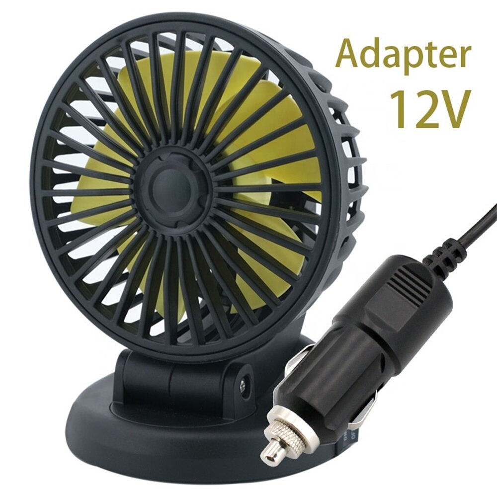 Mini Car Fan USB Rechargeable Shaking Head Folded