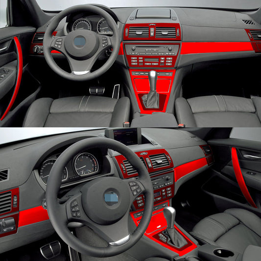 Interior Central Control Panel Door Handle 5D Carbon Fiber Stickers Decals