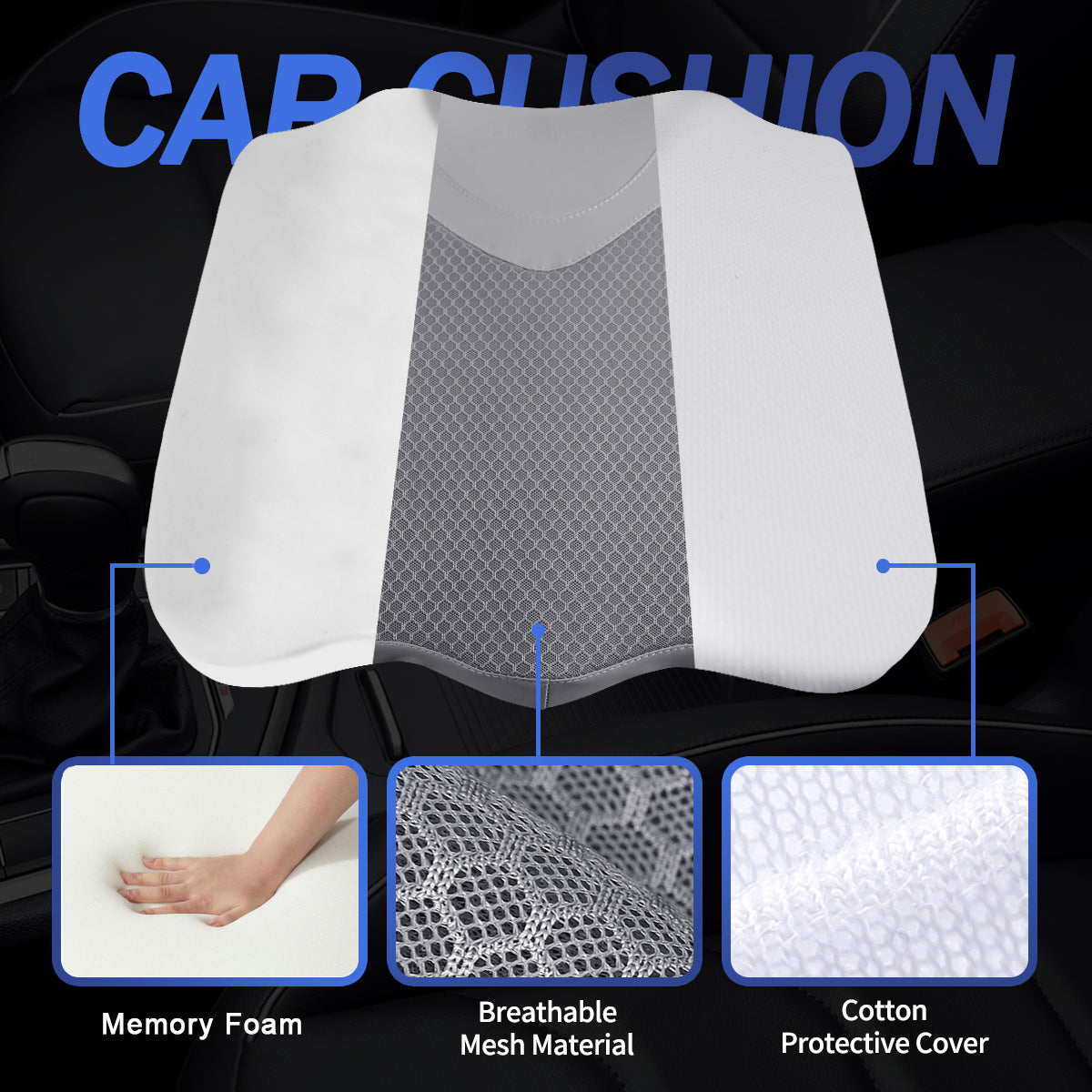 Car Seat Cushion Universal Fit for Most Of Auto SUV Truck Driving