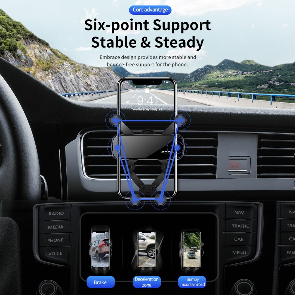 Car Phone Holder Air Vent Mount No Magnetic Stand