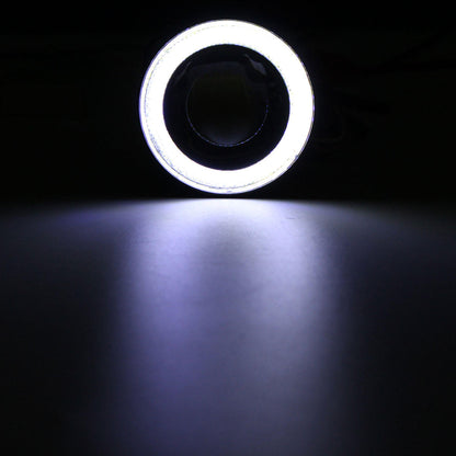 Universal 2.5Inch LED Fog Lights White Angel Eyes Halo Ring Running DRL