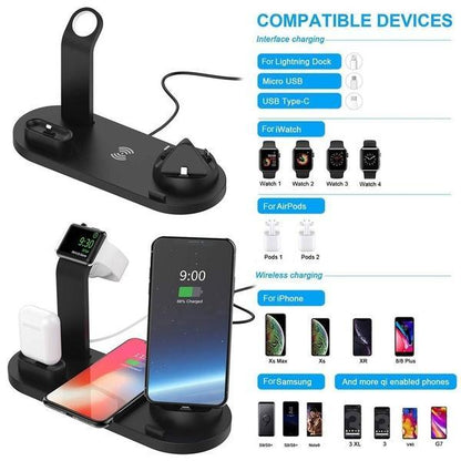 Wireless Charging Smart Station Dock 3 In 1 Phone Charger
