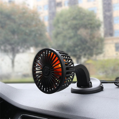 Mini Car Fan USB Rechargeable Shaking Head Folded