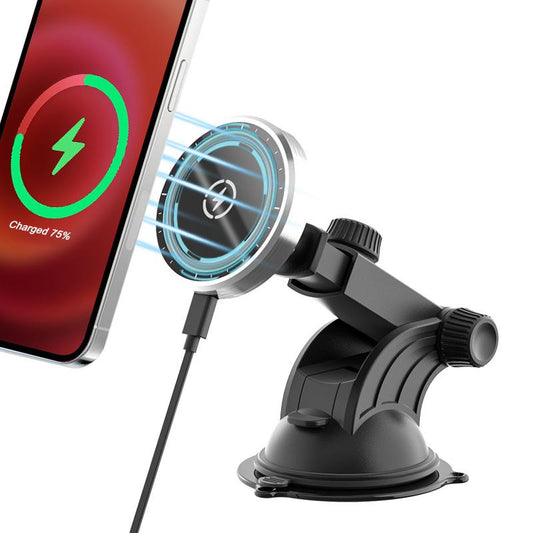 Car Dashboard Vent Mount Windshield Wireless Charger for iPhone