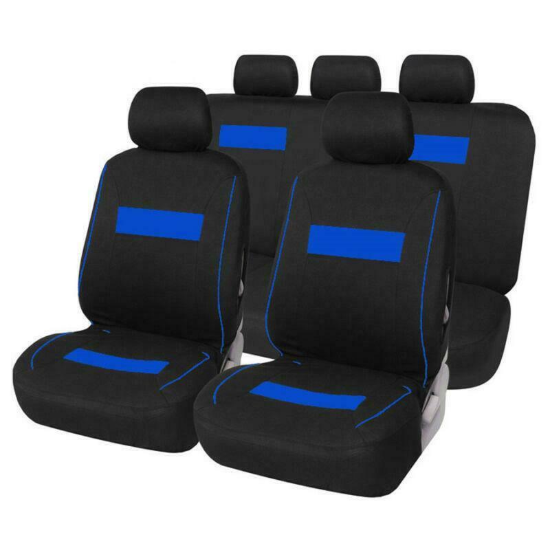 Car Front Rear Seat Cushion Protector Durable Polyester Set 5 Pcs