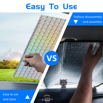 Auto Retractable Window Car Front Windshield Sun Shade Cover Visor Rear